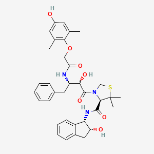 (R)-N-[(1S,2R)-2-Hydroxyindan-1-yl]-3-[(2S,3S)-3-(2,6-dimethyl-4-hydroxyphenoxyacetyl)amino-2-hydroxy-4-phenylbutanoyl]-5,5-dimethyl-1,3-thiazolidine-4-carboxamide