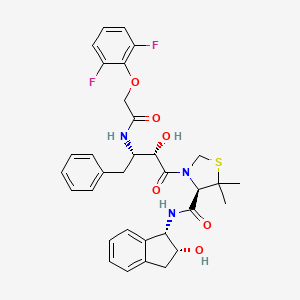 (4r)-3-[(2s,3s)-3-{[(2,6-Difluorophenoxy)acetyl]amino}-2-Hydroxy-4-Phenylbutanoyl]-N-[(1s,2r)-2-Hydroxy-2,3-Dihydro-1h-Inden-1-Yl]-5,5-Dimethyl-1,3-Thiazolidine-4-Carboxamide