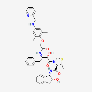 (R)-3-((2S,3S)-3-(2-(2,6-dimethyl-4-(pyridin-2-ylmethylamino)phenoxy)acetamido)-2-hydroxy-4-phenylbutanoyl)-N-((1S,2R)-2-hydroxy-2,3-dihydro-1H-inden-1-yl)-5,5-dimethylthiazolidine-4-carboxamide