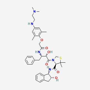 (R)-3-((2S,3S)-3-(2-(4-(2-(dimethylamino)ethylamino)-2,6-dimethylphenoxy)acetamido)-2-hydroxy-4-phenylbutanoyl)-N-((1S,2R)-2-hydroxy-2,3-dihydro-1H-inden-1-yl)-5,5-dimethylthiazolidine-4-carboxamide