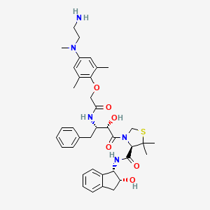 (R)-3-((2S,3S)-3-(2-(4-((2-aminoethyl)(methyl)amino)-2,6-dimethylphenoxy)acetamido)-2-hydroxy-4-phenylbutanoyl)-N-((1S,2R)-2-hydroxy-2,3-dihydro-1H-inden-1-yl)-5,5-dimethylthiazolidine-4-carboxamide