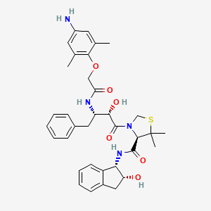 (4R)-3-[(2S,3S)-3-[[2-(4-amino-2,6-dimethyl-phenoxy)acetyl]amino]-2-hydroxy-4-phenyl-butanoyl]-N-[(1S,2R)-2-hydroxyindan-1-yl]-5,5-dimethyl-thiazolidine-4-carboxamide