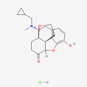 (1S,5R,13S,17R)-17-[cyclopropylmethyl(methyl)amino]-8-hydroxy-6,16-dioxapentacyclo[9.5.2.01,13.05,13.07,12]octadeca-7,9,11-trien-4-one;hydrochloride