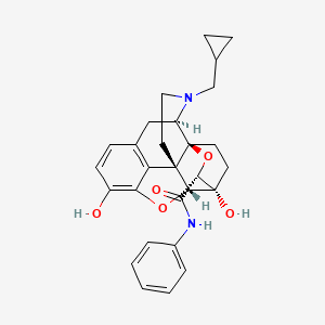 (1S,2R,6S,14R,15R,16R)-3-(cyclopropylmethyl)-11,15-dihydroxy-N-phenyl-13,17-dioxa-3-azahexacyclo[13.2.2.1^{2,8}.0^{1,6}.0^{6,14}.0^{7,12}]icosa-7(12),8,10-triene-16-carboxamide