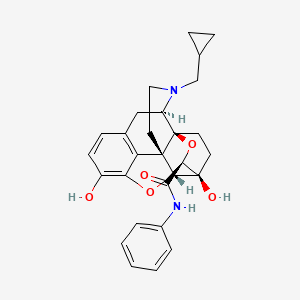 (1S,2S,6R,14R,15S,16S)-5-(cyclopropylmethyl)-11,15-dihydroxy-N-phenyl-13,17-dioxa-5-azahexacyclo[13.2.2.12,8.01,6.02,14.012,20]icosa-8(20),9,11-triene-16-carboxamide