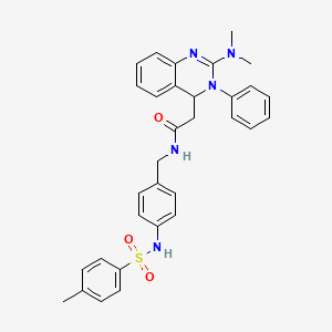 2-[2-(dimethylamino)-3-phenyl-4H-quinazolin-4-yl]-N-[[4-[(4-methylphenyl)sulfonylamino]phenyl]methyl]acetamide