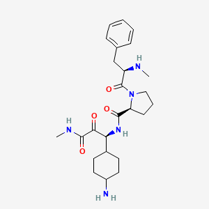 (2S)-N-[(1S)-1-(4-aminocyclohexyl)-3-(methylamino)-2,3-dioxopropyl]-1-[(2R)-2-(methylamino)-3-phenylpropanoyl]pyrrolidine-2-carboxamide