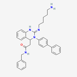 2-(2-(5-aminopentylamino)-3-(biphenyl-4-yl)-3,4-dihydroquinazolin-4-yl)-N-benzylacetamide