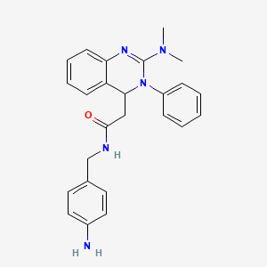 N-(4-aminobenzyl)-2-(2-(dimethylamino)-3-phenyl-3,4-dihydroquinazolin-4-yl)acetamide