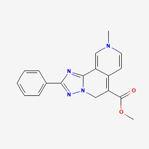 9-Methyl-2-phenyl-5,9-dihydro-[1,2,4]triazolo[5,1-a][2,7]naphthyridine-6-carboxylic acid methyl ester