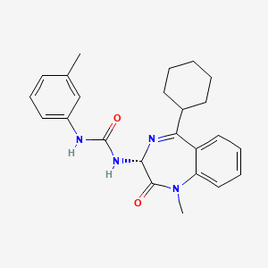 1-((R)-5-Cyclohexyl-1-methyl-2-oxo-2,3-dihydro-1H-benzo[e][1,4]diazepin-3-yl)-3-m-tolyl-urea