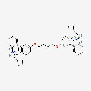 (1R,9R,10R)-17-(cyclobutylmethyl)-4-(4-{[(1R,9R,10R)-17-(cyclobutylmethyl)-17-azatetracyclo[7.5.3.0^{1,10}.0^{2,7}]heptadeca-2,4,6-trien-4-yl]oxy}butoxy)-17-azatetracyclo[7.5.3.0^{1,10}.0^{2,7}]heptadeca-2,4,6-triene