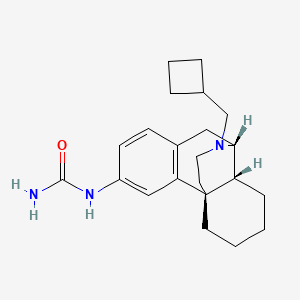 [(1R,9R,10R)-17-(cyclobutylmethyl)-17-azatetracyclo[7.5.3.01,10.02,7]heptadeca-2(7),3,5-trien-4-yl]urea