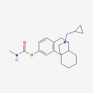 molecular formula C22H30N2O2 B10850337 [17-(cyclopropylmethyl)-17-azatetracyclo[7.5.3.01,10.02,7]heptadeca-2(7),3,5-trien-4-yl] N-methylcarbamate 