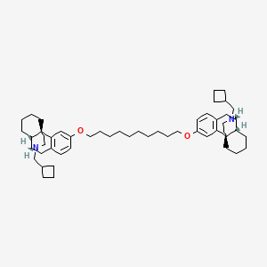 (1R,9R,10R)-17-(cyclobutylmethyl)-4-[(10-{[(1R,9R,10R)-17-(cyclobutylmethyl)-17-azatetracyclo[7.5.3.0^{1,10}.0^{2,7}]heptadeca-2(7),3,5-trien-4-yl]oxy}decyl)oxy]-17-azatetracyclo[7.5.3.0^{1,10}.0^{2,7}]heptadeca-2(7),3,5-triene