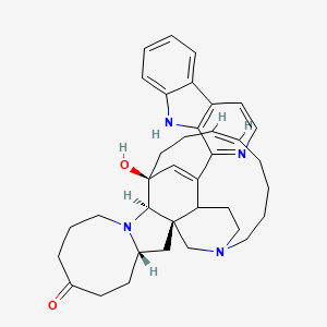 molecular formula C36H44N4O2 B10850422 3-[2-(Azacycloundec-6-en-1-yl)-ethyl]-5H-pyrido[4,3-b]indole 