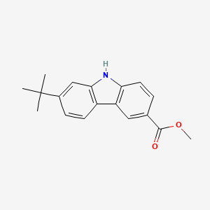 molecular formula C18H19NO2 B10850434 methyl 7-tert-butyl-9H-carbazole-3-carboxylate 