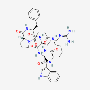 (11S,14S,17R,20S,23R)-20-benzyl-17-[3-(diaminomethylideneamino)propyl]-14-(1H-indol-3-ylmethyl)-2,5,13,16,19,22-hexaoxo-1,6,12,15,18,21-hexazabicyclo[21.3.0]hexacosane-11-carboxamide