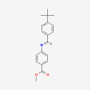 molecular formula C19H21NO2 B10850479 Methyl 4-(4-tert-butylbenzylideneamino)benzoate 