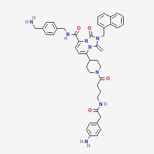 N-[[4-(aminomethyl)phenyl]methyl]-8-[1-[4-[[2-(4-aminophenyl)acetyl]amino]butanoyl]piperidin-4-yl]-1-methylidene-2-(naphthalen-1-ylmethyl)-3-oxo-[1,2,4]triazolo[1,2-a]pyridazine-5-carboxamide