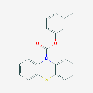 molecular formula C20H15NO2S B10850546 m-tolyl 10H-phenothiazine-10-carboxylate 