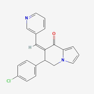 (Z)-6-(4-chlorophenyl)-7-(pyridin-3-ylmethylene)-6,7-dihydroindolizin-8(5H)-one