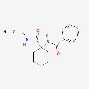 molecular formula C16H19N3O2 B10850574 N-(1-((cyanomethyl)carbamoyl)cyclohexyl)benzamide 