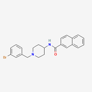 molecular formula C23H23BrN2O B10850579 N-(1-(3-bromobenzyl)piperidin-4-yl)-2-naphthamide 