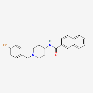 molecular formula C23H23BrN2O B10850592 N-(1-(4-bromobenzyl)piperidin-4-yl)-2-naphthamide 