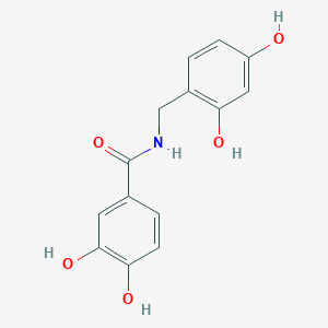 molecular formula C14H13NO5 B10850702 N-(2,4-dihydroxybenzyl)-3,4-dihydroxybenzamide 