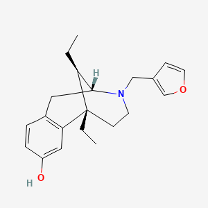 molecular formula C21H27NO2 B10850749 (1S,9R,13R)-1,13-diethyl-10-(furan-3-ylmethyl)-10-azatricyclo[7.3.1.02,7]trideca-2(7),3,5-trien-4-ol 