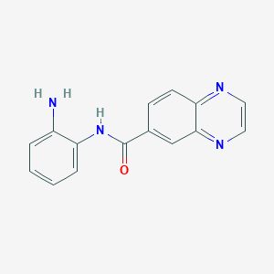 molecular formula C15H12N4O B10850779 N-(2-aminophenyl)quinoxaline-6-carboxamide 