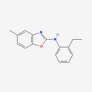 molecular formula C16H16N2O B10850788 N-(2-Ethylphenyl)-5-methylbenzo[d]oxazol-2-amine 