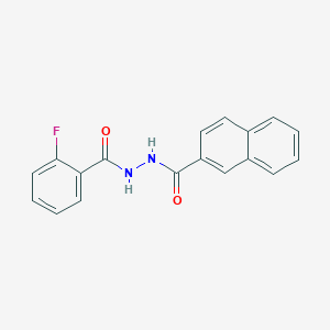 molecular formula C18H13FN2O2 B10850818 N'-(2-fluorobenzoyl)-2-naphthohydrazide 