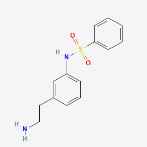 molecular formula C14H16N2O2S B10850830 N-(3-(2-aminoethyl)phenyl)benzenesulfonamide 