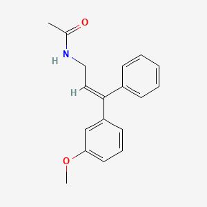 molecular formula C18H19NO2 B10850843 N-(3-(3-methoxyphenyl)-3-phenylallyl)acetamide 