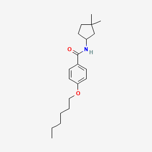 molecular formula C20H31NO2 B10850851 N-(3,3-Dimethyl-cyclopentyl)-4-hexyloxy-benzamide 