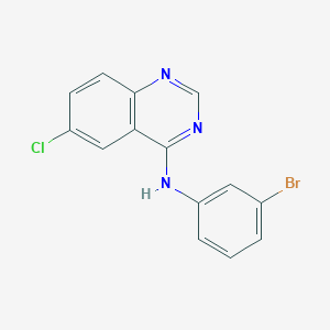 molecular formula C14H9BrClN3 B10850897 N-(3-bromophenyl)-6-chloroquinazolin-4-amine 