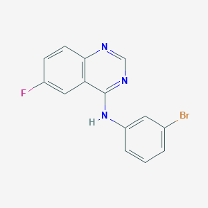 molecular formula C14H9BrFN3 B10850911 N-(3-bromophenyl)-6-fluoroquinazolin-4-amine 