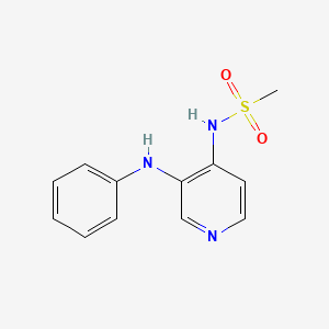 molecular formula C12H13N3O2S B10850941 N-(3-phenylamino-4-pyridinyl)methanesulfonamide CAS No. 1189641-81-3