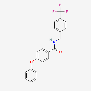 molecular formula C21H16F3NO2 B10850954 N-(4-(trifluoromethyl)benzyl)-4-phenoxybenzamide 