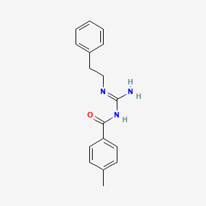 molecular formula C17H19N3O B10851009 N-(4-Methyl-benzoyl)-N''-phenethyl-guanidine 