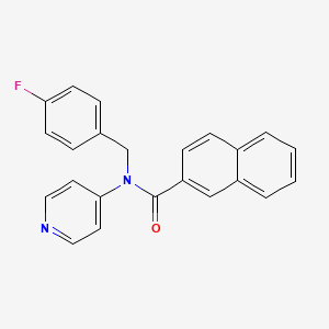 molecular formula C23H17FN2O B10851036 N-(4-fluorobenzyl)-N-(pyridin-4-yl)-2-naphthamide 