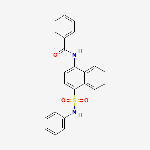 molecular formula C23H18N2O3S B10851075 N-(4-phenylsulfamoyl-naphthalen-1-yl)-benzamide 