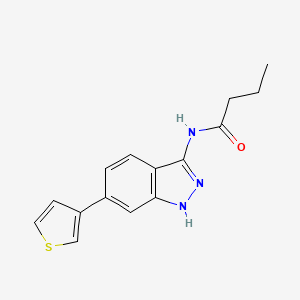 N-(6-(thiophen-3-yl)-1H-indazol-3-yl)butyramide