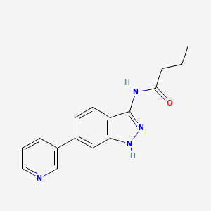 N-(6-(pyridin-3-yl)-1H-indazol-3-yl)butyramide