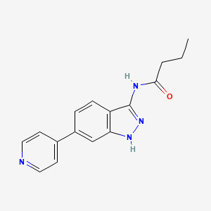 N-(6-(pyridin-4-yl)-1H-indazol-3-yl)butyramide