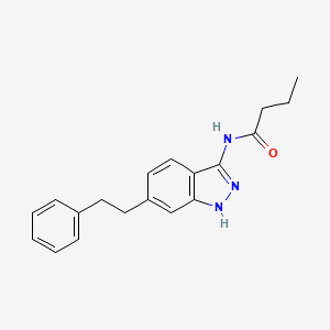 N-(6-phenethyl-1H-indazol-3-yl)butyramide