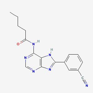 N-(8-(3-cyanophenyl)-9H-purin-6-yl)pentanamide