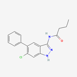 N-(6-chloro-5-phenyl-1H-indazol-3-yl)butanamide